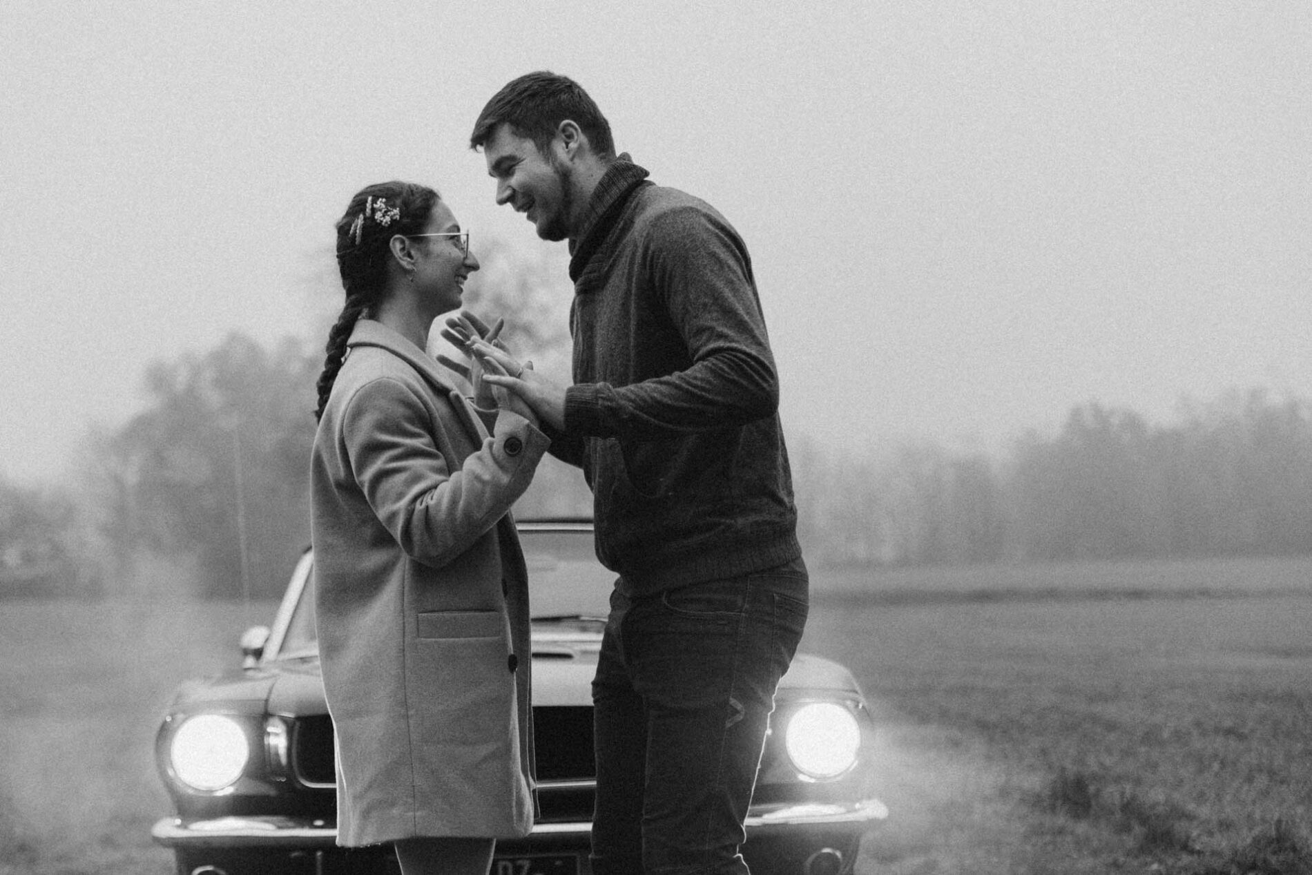Photographie de mariage, séance day after dans la brume, elopement